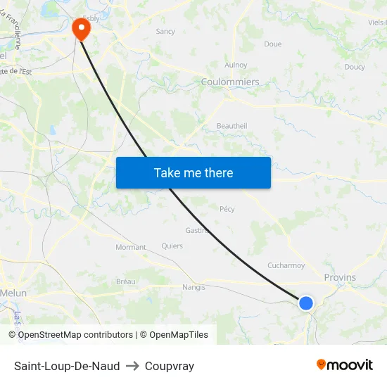 Saint-Loup-De-Naud to Coupvray map
