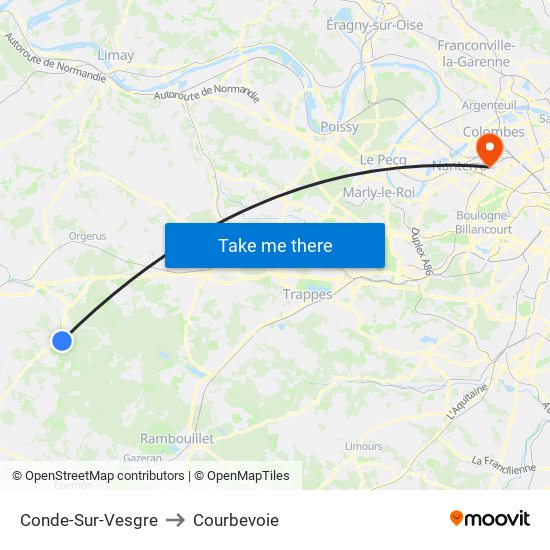 Conde-Sur-Vesgre to Courbevoie map