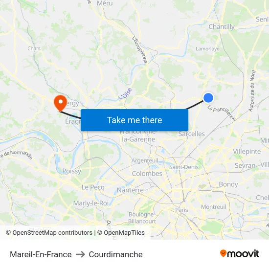 Mareil-En-France to Courdimanche map