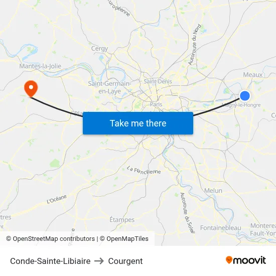 Conde-Sainte-Libiaire to Courgent map