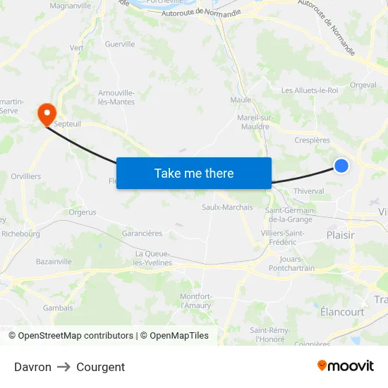 Davron to Courgent map
