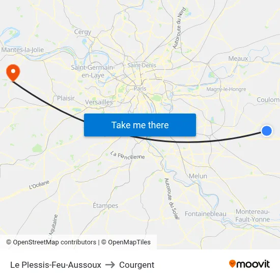 Le Plessis-Feu-Aussoux to Courgent map