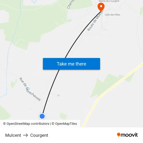 Mulcent to Courgent map