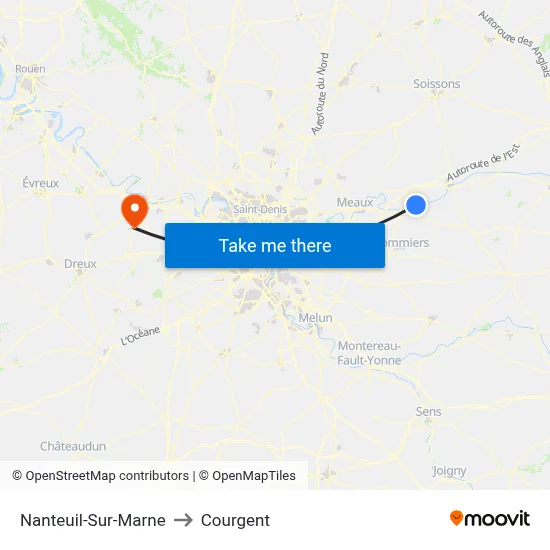 Nanteuil-Sur-Marne to Courgent map