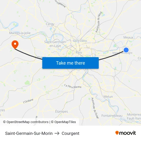 Saint-Germain-Sur-Morin to Courgent map