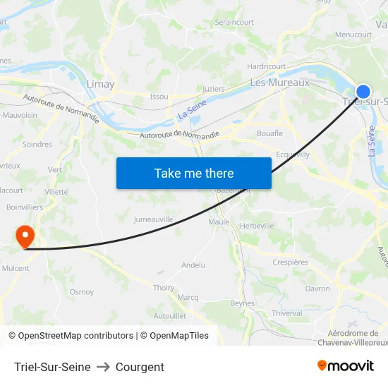 Triel-Sur-Seine to Courgent map