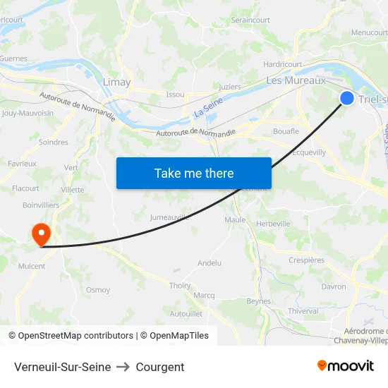Verneuil-Sur-Seine to Courgent map