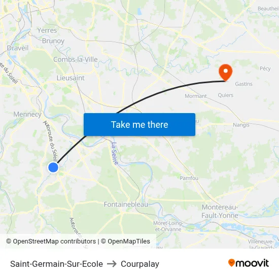 Saint-Germain-Sur-Ecole to Courpalay map