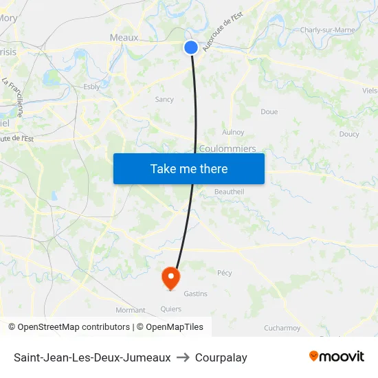 Saint-Jean-Les-Deux-Jumeaux to Courpalay map