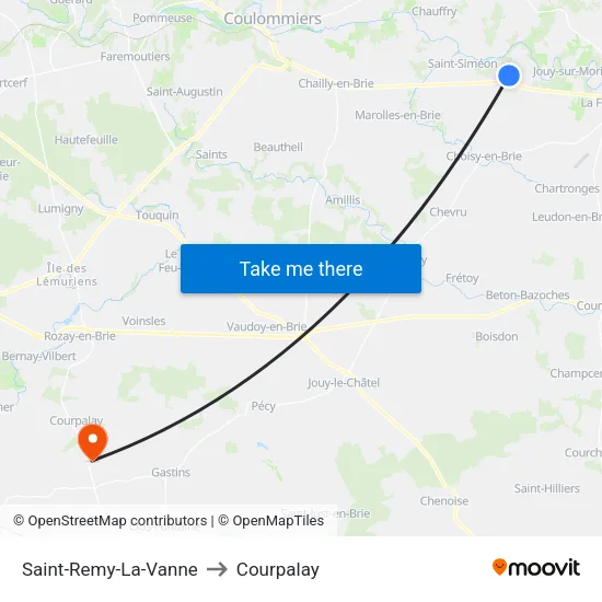Saint-Remy-La-Vanne to Courpalay map