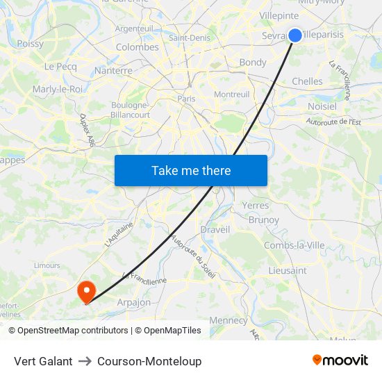 Vert Galant to Courson-Monteloup map