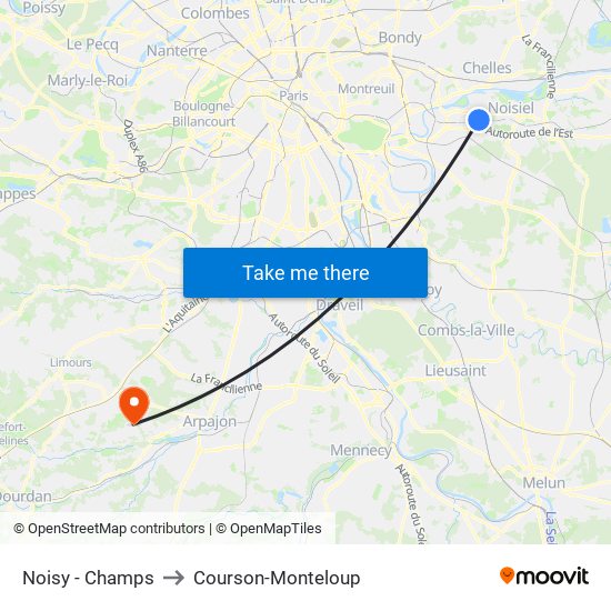 Noisy - Champs to Courson-Monteloup map