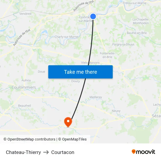 Chateau-Thierry to Courtacon map