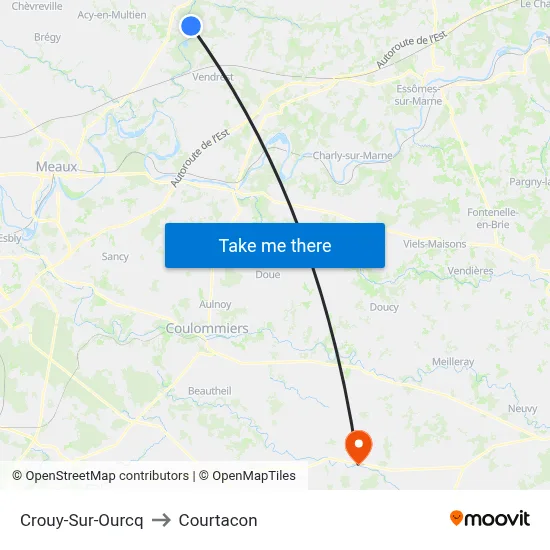 Crouy-Sur-Ourcq to Courtacon map