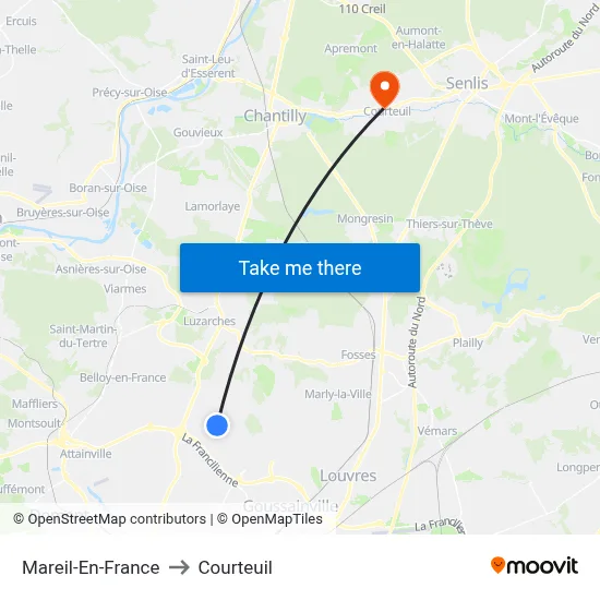 Mareil-En-France to Courteuil map