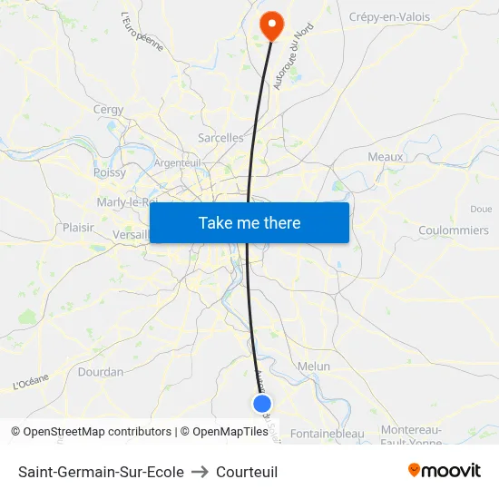Saint-Germain-Sur-Ecole to Courteuil map