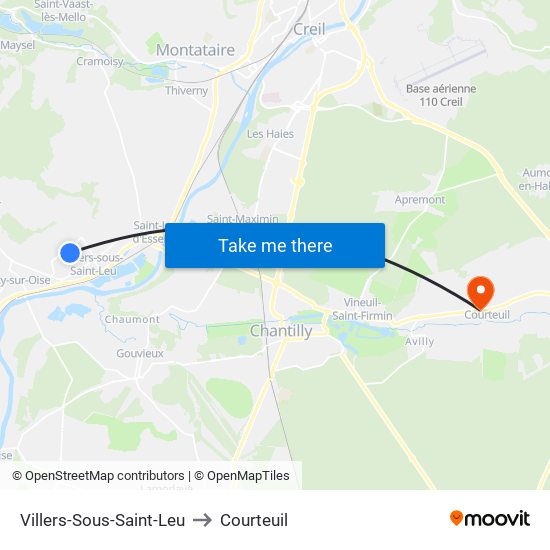 Villers-Sous-Saint-Leu to Courteuil map