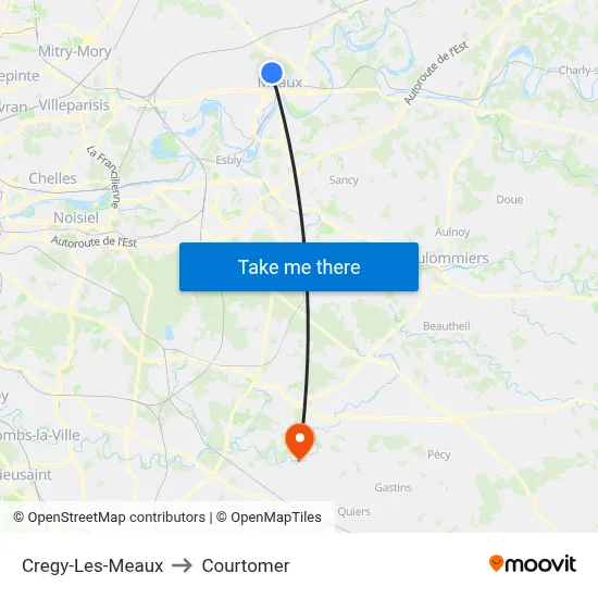 Cregy-Les-Meaux to Courtomer map