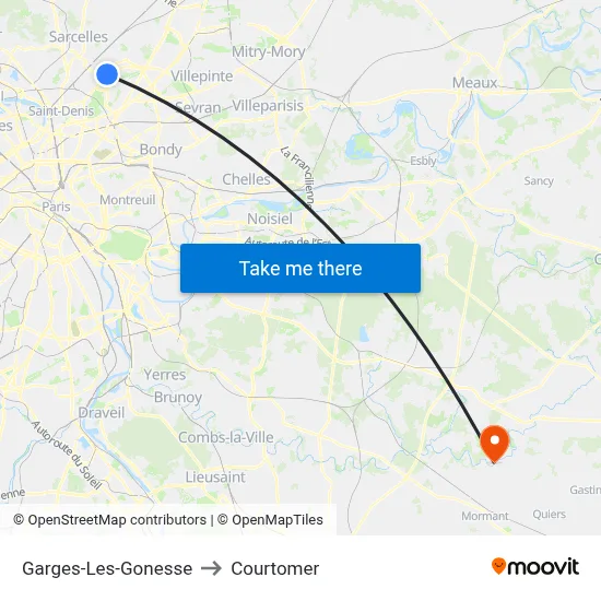 Garges-Les-Gonesse to Courtomer map