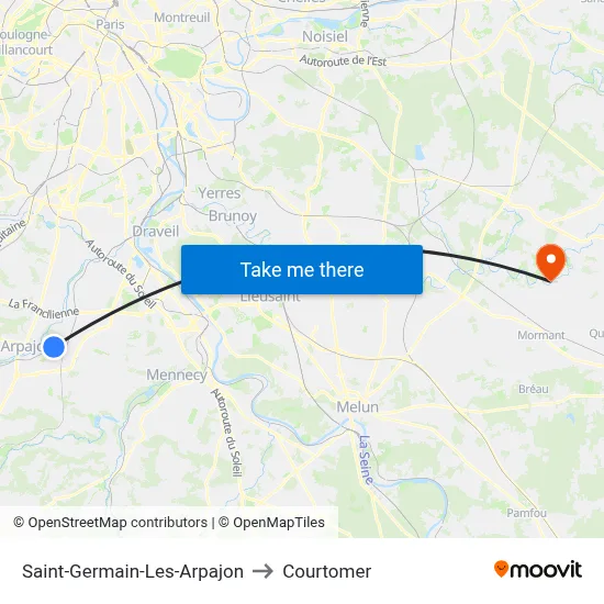 Saint-Germain-Les-Arpajon to Courtomer map