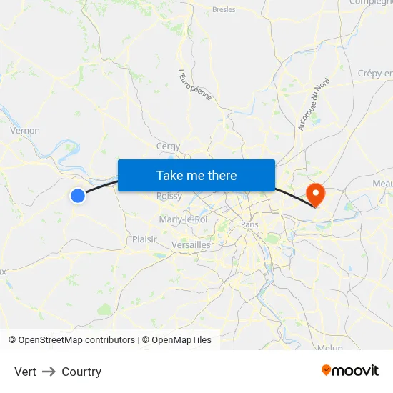 Vert to Courtry map