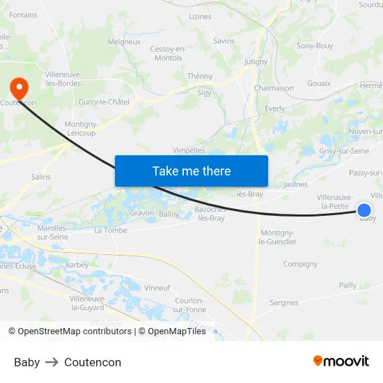 Baby to Coutencon map