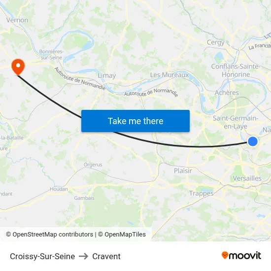 Croissy-Sur-Seine to Cravent map