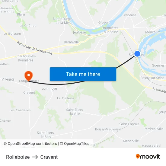 Rolleboise to Cravent map