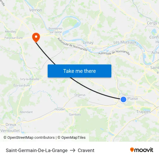Saint-Germain-De-La-Grange to Cravent map