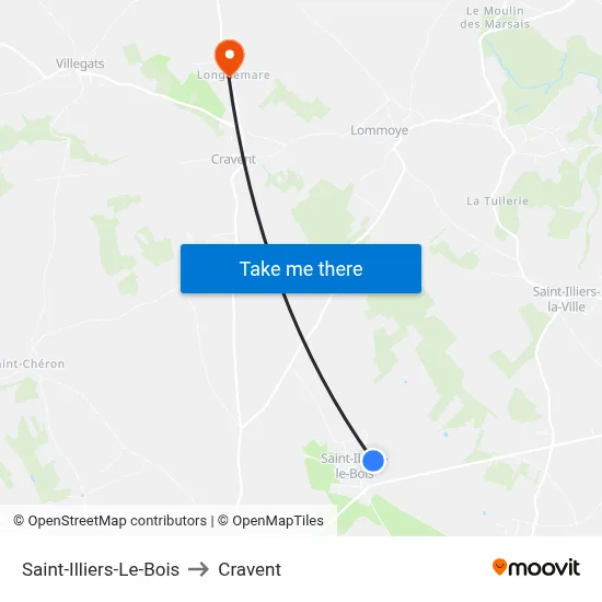 Saint-Illiers-Le-Bois to Cravent map