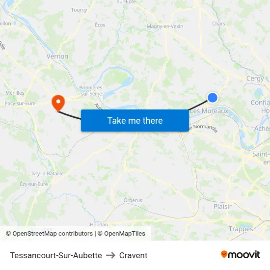Tessancourt-Sur-Aubette to Cravent map