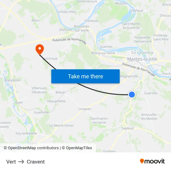 Vert to Cravent map