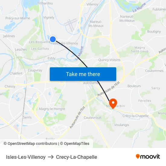 Isles-Les-Villenoy to Crecy-La-Chapelle map
