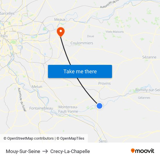 Mouy-Sur-Seine to Crecy-La-Chapelle map