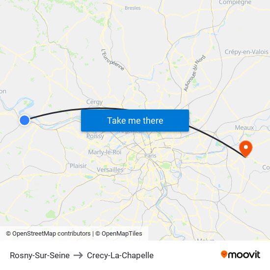 Rosny-Sur-Seine to Crecy-La-Chapelle map