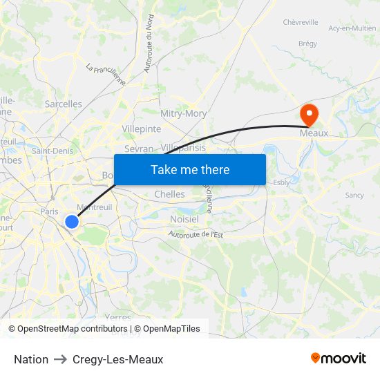 Nation to Cregy-Les-Meaux map