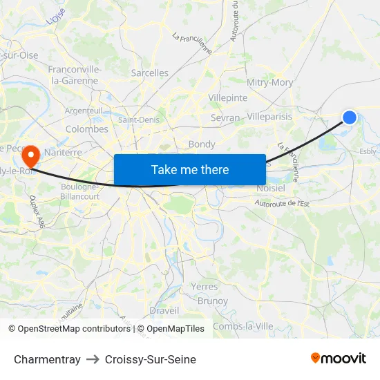 Charmentray to Croissy-Sur-Seine map