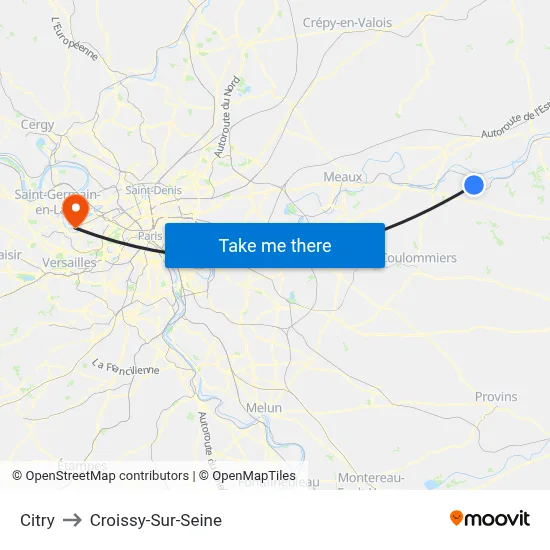 Citry to Croissy-Sur-Seine map