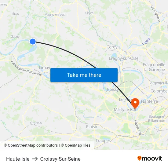 Haute-Isle to Croissy-Sur-Seine map