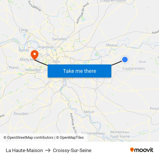 La Haute-Maison to Croissy-Sur-Seine map
