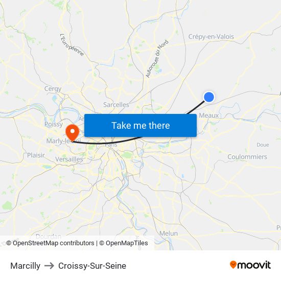 Marcilly to Croissy-Sur-Seine map