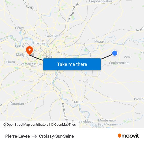 Pierre-Levee to Croissy-Sur-Seine map