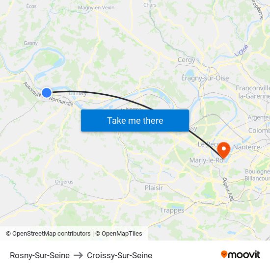 Rosny-Sur-Seine to Croissy-Sur-Seine map
