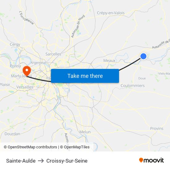 Sainte-Aulde to Croissy-Sur-Seine map
