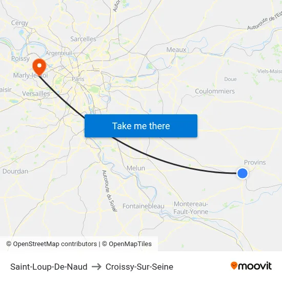 Saint-Loup-De-Naud to Croissy-Sur-Seine map