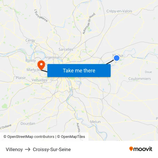 Villenoy to Croissy-Sur-Seine map