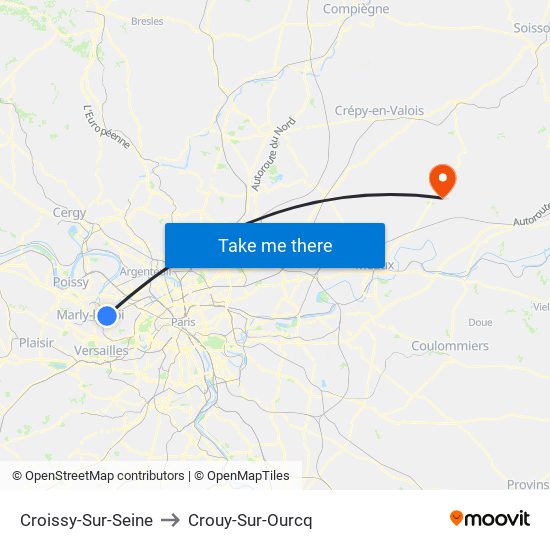 Croissy-Sur-Seine to Crouy-Sur-Ourcq map