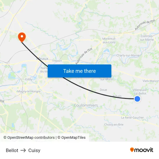 Bellot to Cuisy map