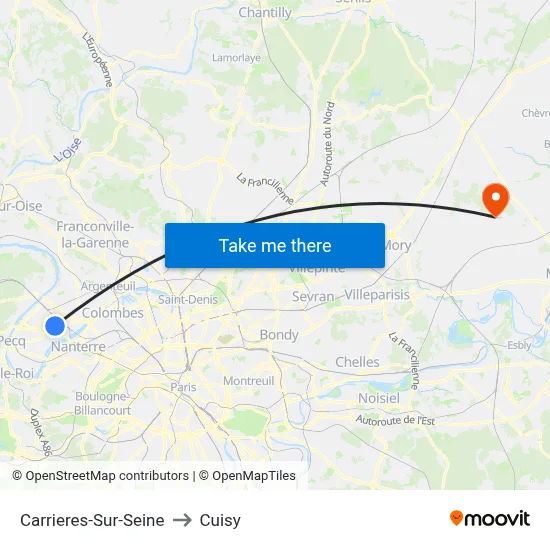 Carrieres-Sur-Seine to Cuisy map
