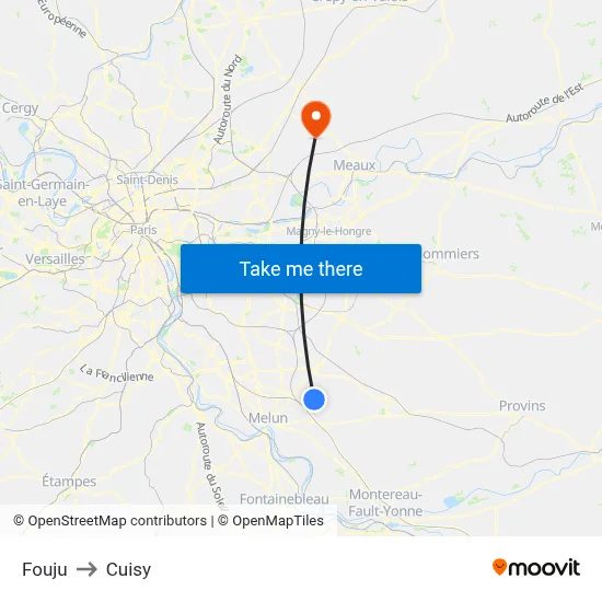 Fouju to Cuisy map